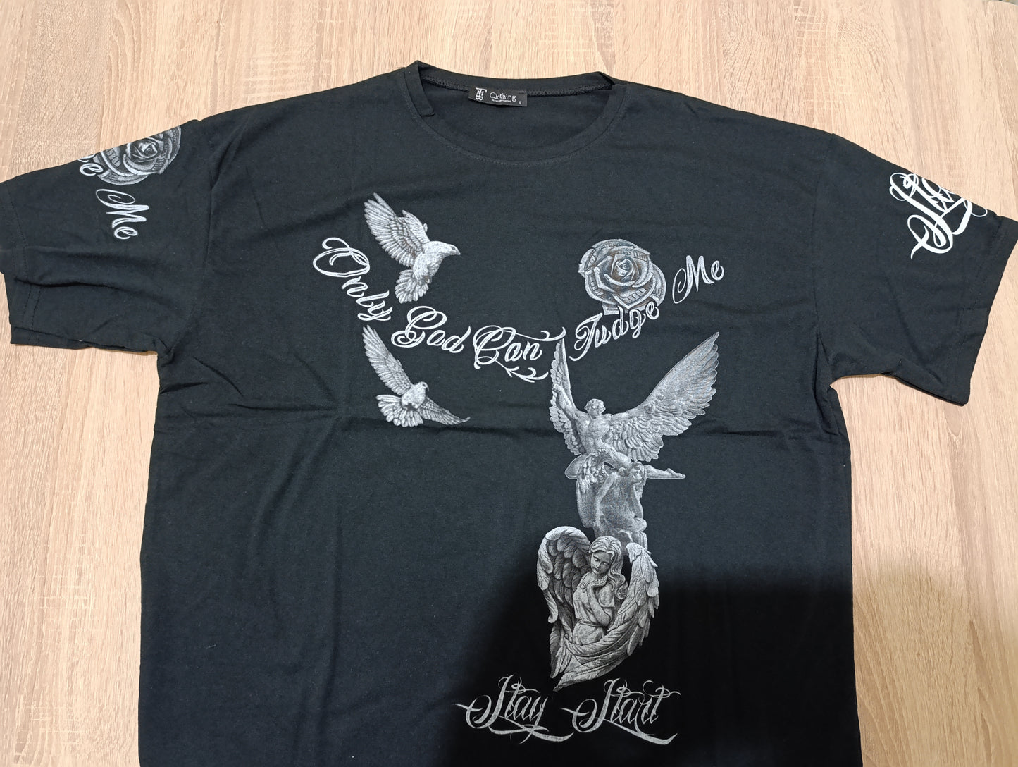 ✨ Melek Kanatlı At ve İki Melek Tasarımlı Tişört – Ruhani Güç ve Zarafetin Simgesi ✨
