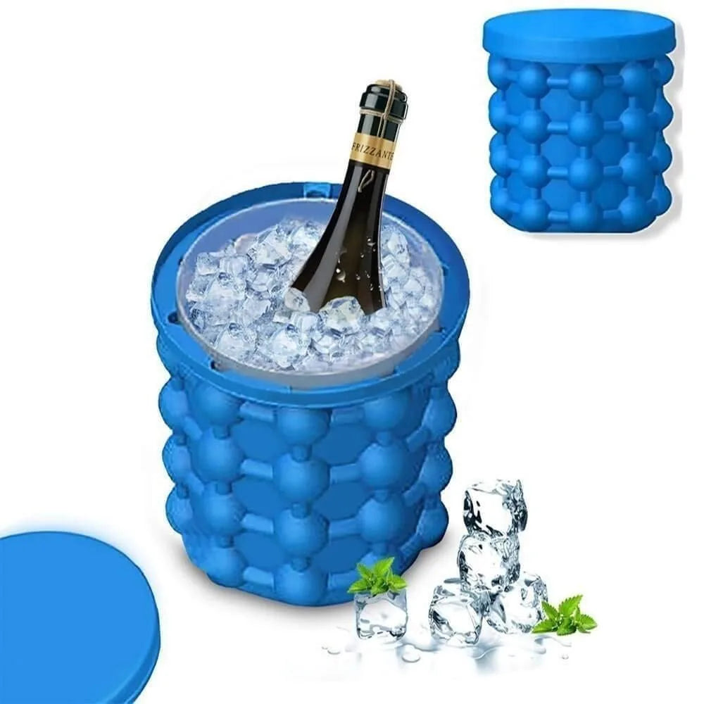 Large Silicone Ice Bucket & Mold Combo - all set market