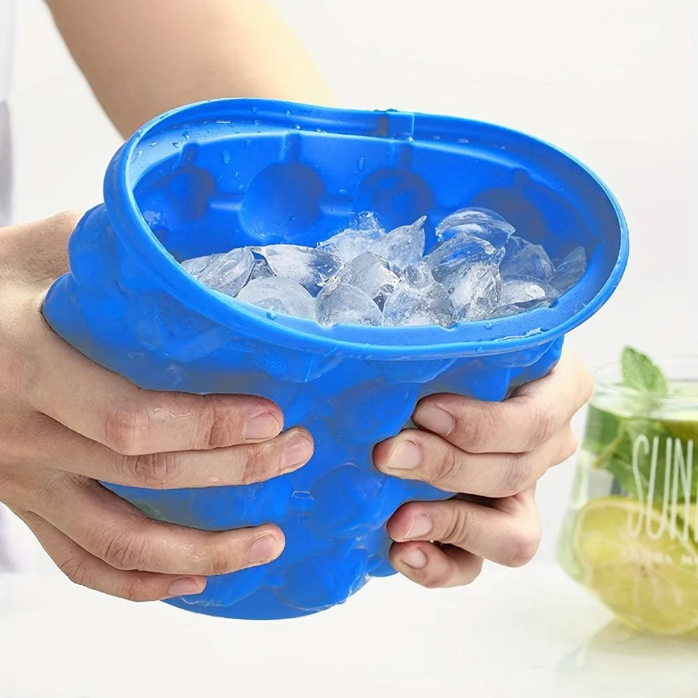 Large Silicone Ice Bucket & Mold Combo - all set market