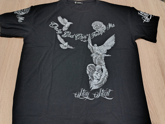 ✨ Melek Kanatlı At ve İki Melek Tasarımlı Tişört – Ruhani Güç ve Zarafetin Simgesi ✨